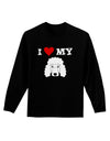 I Heart My - Cute Poodle Dog - White Adult Long Sleeve Dark T-Shirt by TooLoud-TooLoud-Black-Small-Davson Sales