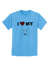 I Heart My - Cute Poodle Dog - White Childrens T-Shirt by TooLoud-Childrens T-Shirt-TooLoud-Aquatic-Blue-X-Small-Davson Sales