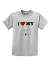 I Heart My - Cute Poodle Dog - White Childrens T-Shirt by TooLoud-Childrens T-Shirt-TooLoud-AshGray-X-Small-Davson Sales