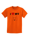 I Heart My - Cute Poodle Dog - White Childrens T-Shirt by TooLoud-Childrens T-Shirt-TooLoud-Orange-X-Small-Davson Sales