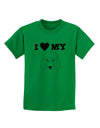 I Heart My - Cute Poodle Dog - White Childrens T-Shirt by TooLoud-Childrens T-Shirt-TooLoud-Kelly-Green-X-Small-Davson Sales