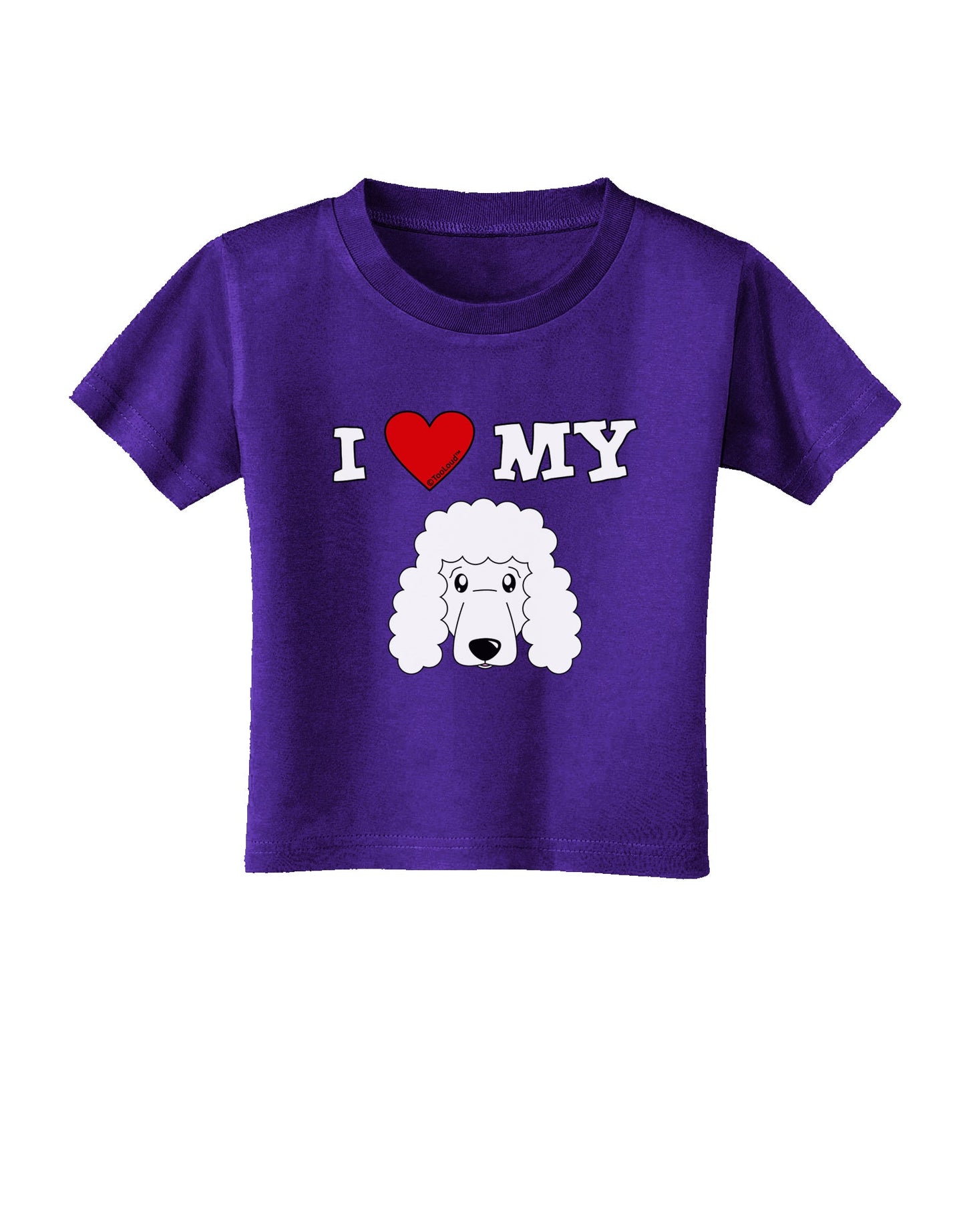 I Heart My - Cute Poodle Dog - White Toddler T-Shirt Dark by TooLoud-Toddler T-Shirt-TooLoud-Purple-2T-Davson Sales