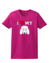 I Heart My - Cute Poodle Dog - White Womens Dark T-Shirt by TooLoud-Womens T-Shirt-TooLoud-Hot-Pink-Small-Davson Sales