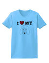 I Heart My - Cute Poodle Dog - White Womens T-Shirt by TooLoud-Womens T-Shirt-TooLoud-Aquatic-Blue-X-Small-Davson Sales
