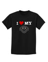 I Heart My - Cute Pug Dog - Black Childrens Dark T-Shirt by TooLoud-Childrens T-Shirt-TooLoud-Black-X-Small-Davson Sales