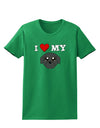 I Heart My - Cute Pug Dog - Black Womens Dark T-Shirt by TooLoud-Womens T-Shirt-TooLoud-Kelly-Green-X-Small-Davson Sales