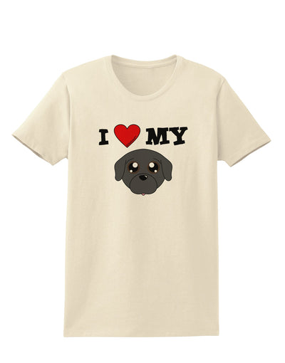 I Heart My - Cute Pug Dog - Black Womens T-Shirt by TooLoud-Womens T-Shirt-TooLoud-Natural-X-Small-Davson Sales