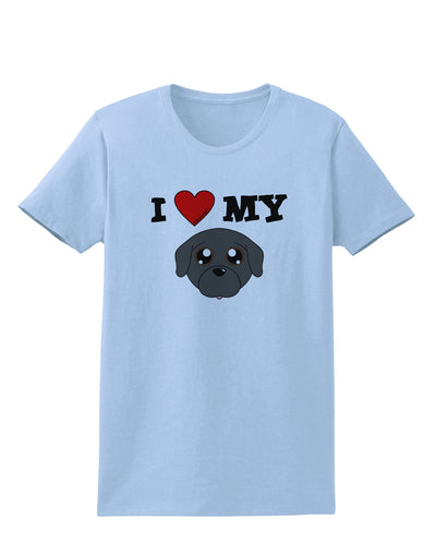 I Heart My - Cute Pug Dog - Black Womens T-Shirt by TooLoud-Womens T-Shirt-TooLoud-Light-Blue-X-Small-Davson Sales