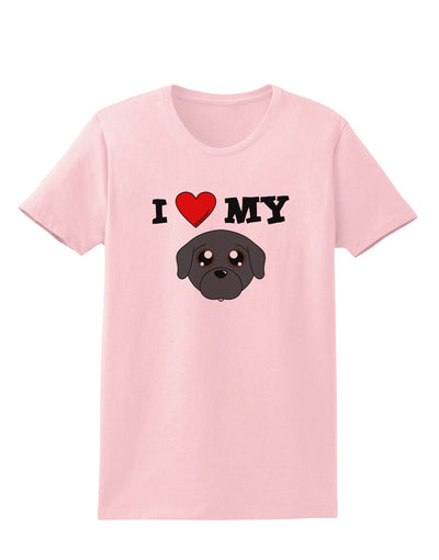 I Heart My - Cute Pug Dog - Black Womens T-Shirt by TooLoud-Womens T-Shirt-TooLoud-PalePink-X-Small-Davson Sales