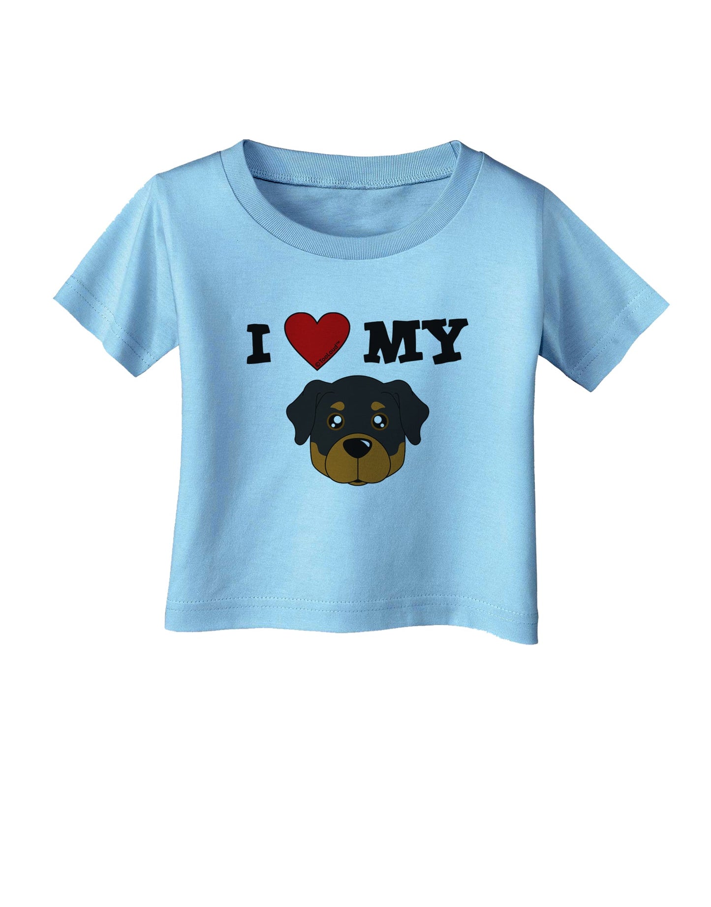 I Heart My - Cute Rottweiler Dog Infant T-Shirt by TooLoud-Infant T-Shirt-TooLoud-Aquatic-Blue-06-Months-Davson Sales