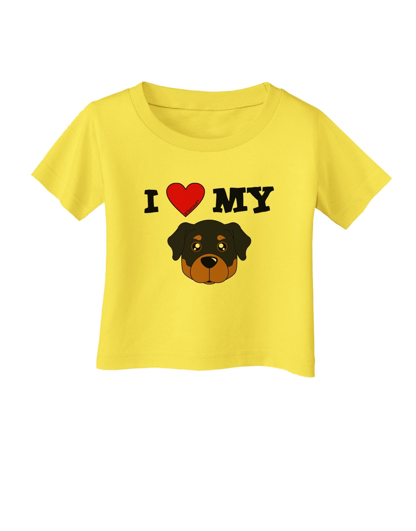 I Heart My - Cute Rottweiler Dog Infant T-Shirt by TooLoud-Infant T-Shirt-TooLoud-Yellow-06-Months-Davson Sales