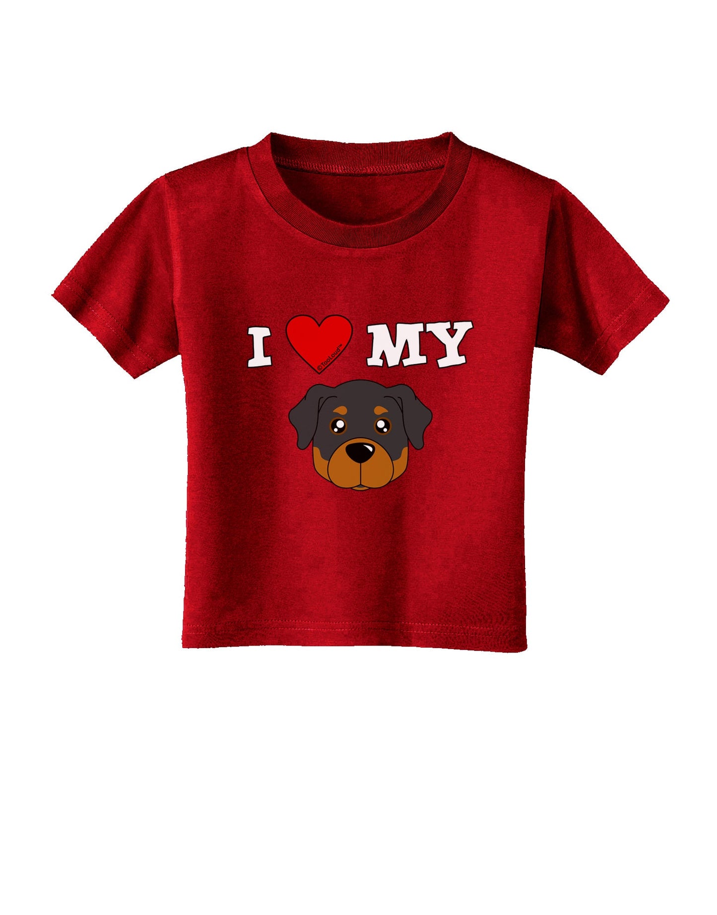 I Heart My - Cute Rottweiler Dog Toddler T-Shirt Dark by TooLoud-Toddler T-Shirt-TooLoud-Red-2T-Davson Sales