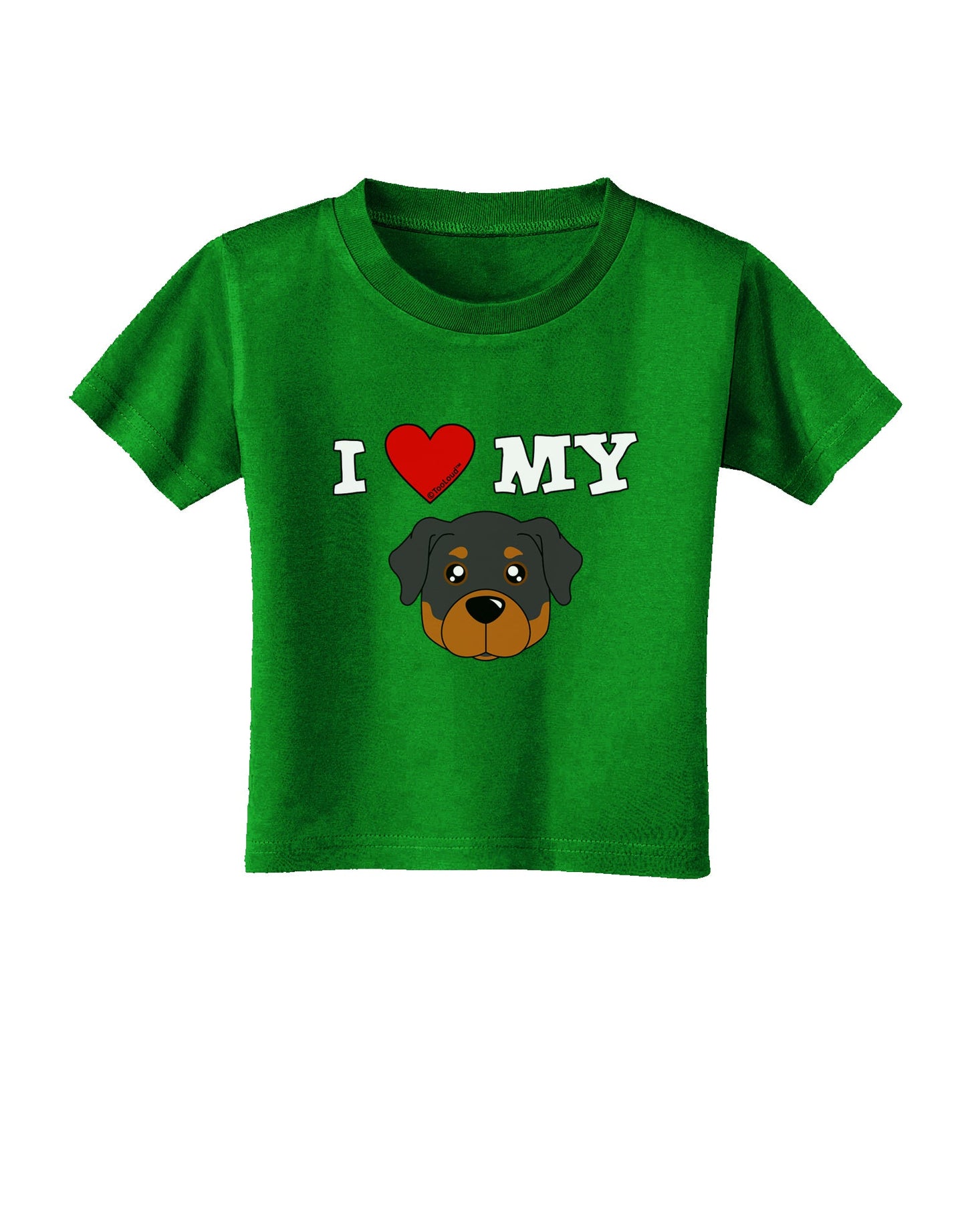 I Heart My - Cute Rottweiler Dog Toddler T-Shirt Dark by TooLoud-Toddler T-Shirt-TooLoud-Clover-Green-2T-Davson Sales