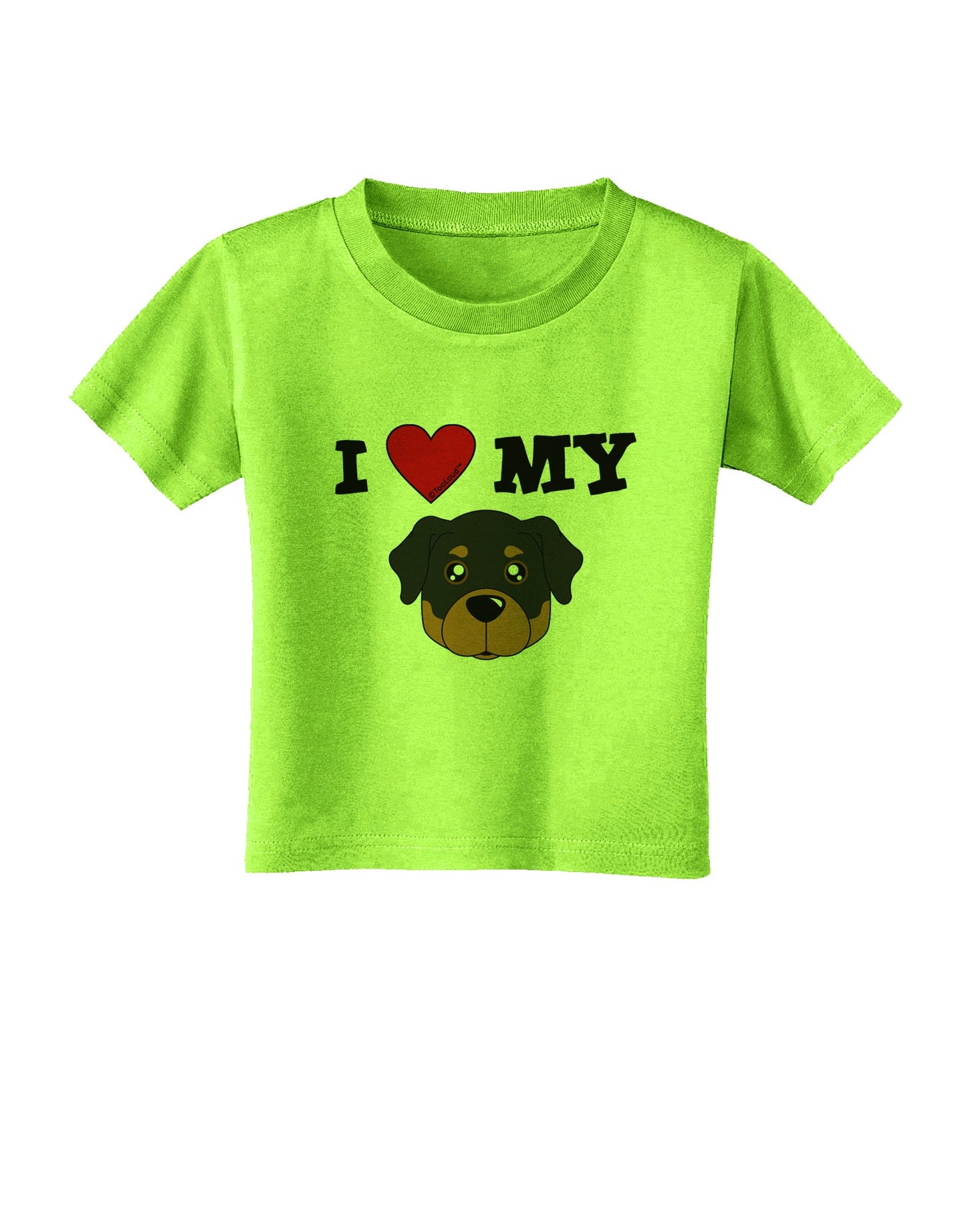 I Heart My - Cute Rottweiler Dog Toddler T-Shirt by TooLoud-Toddler T-Shirt-TooLoud-Lime-Green-2T-Davson Sales