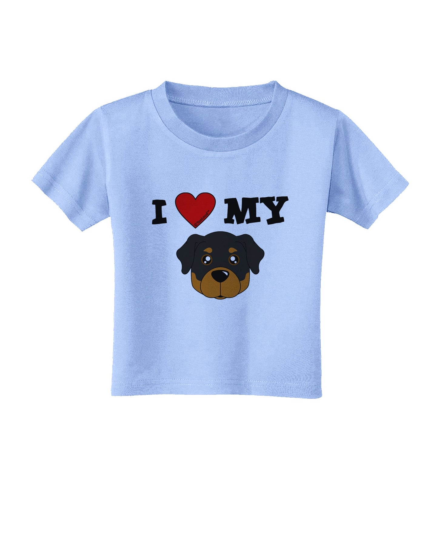 I Heart My - Cute Rottweiler Dog Toddler T-Shirt by TooLoud-Toddler T-Shirt-TooLoud-Aquatic-Blue-2T-Davson Sales