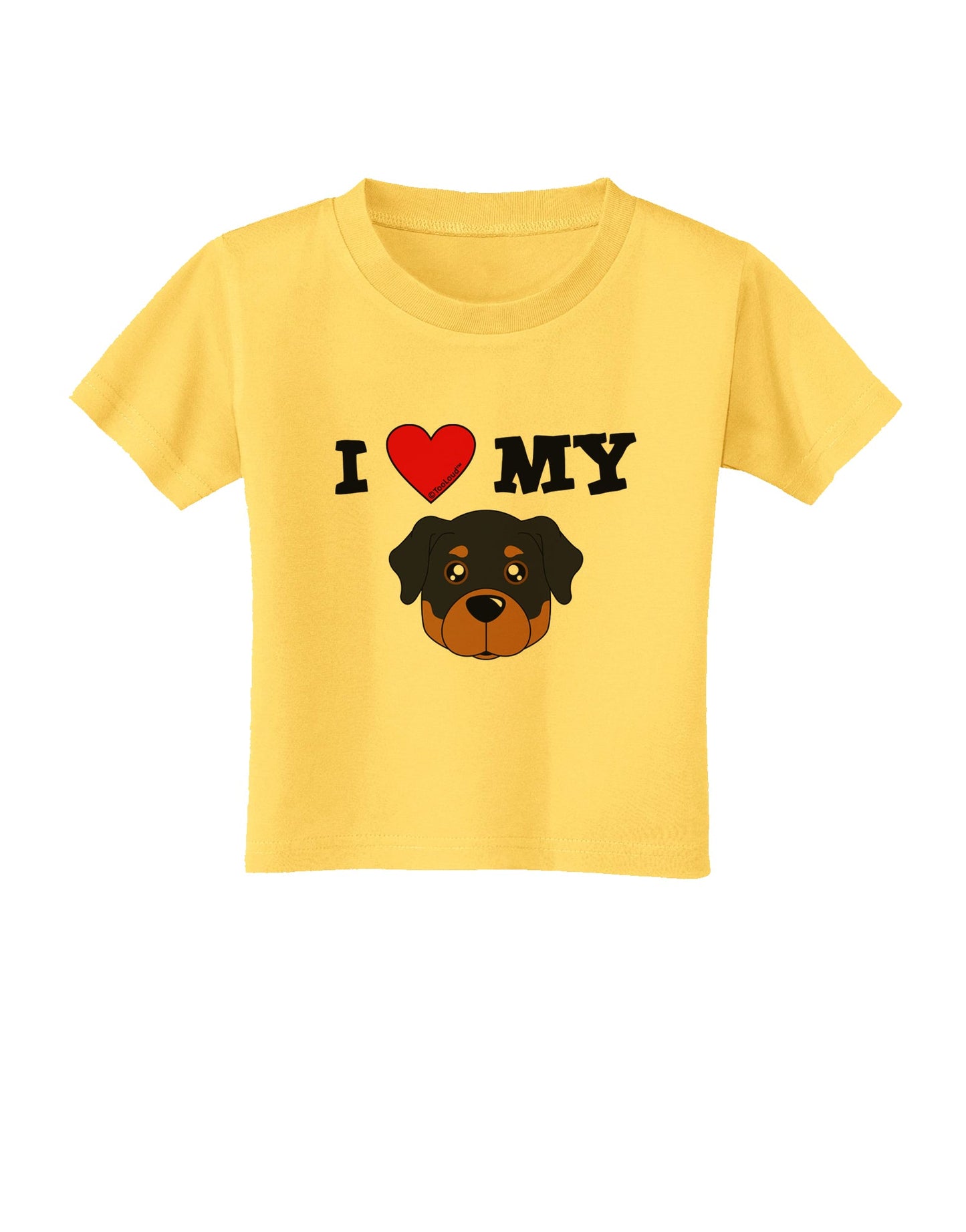 I Heart My - Cute Rottweiler Dog Toddler T-Shirt by TooLoud-Toddler T-Shirt-TooLoud-Yellow-2T-Davson Sales