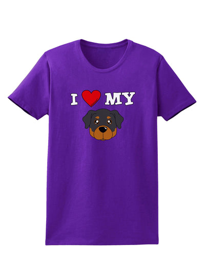 I Heart My - Cute Rottweiler Dog Womens Dark T-Shirt by TooLoud-Womens T-Shirt-TooLoud-Purple-X-Small-Davson Sales