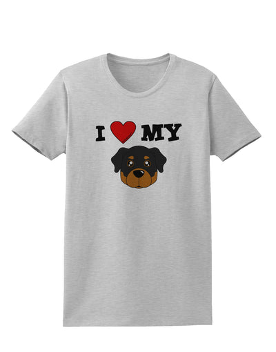 I Heart My - Cute Rottweiler Dog Womens T-Shirt by TooLoud-Womens T-Shirt-TooLoud-AshGray-X-Small-Davson Sales