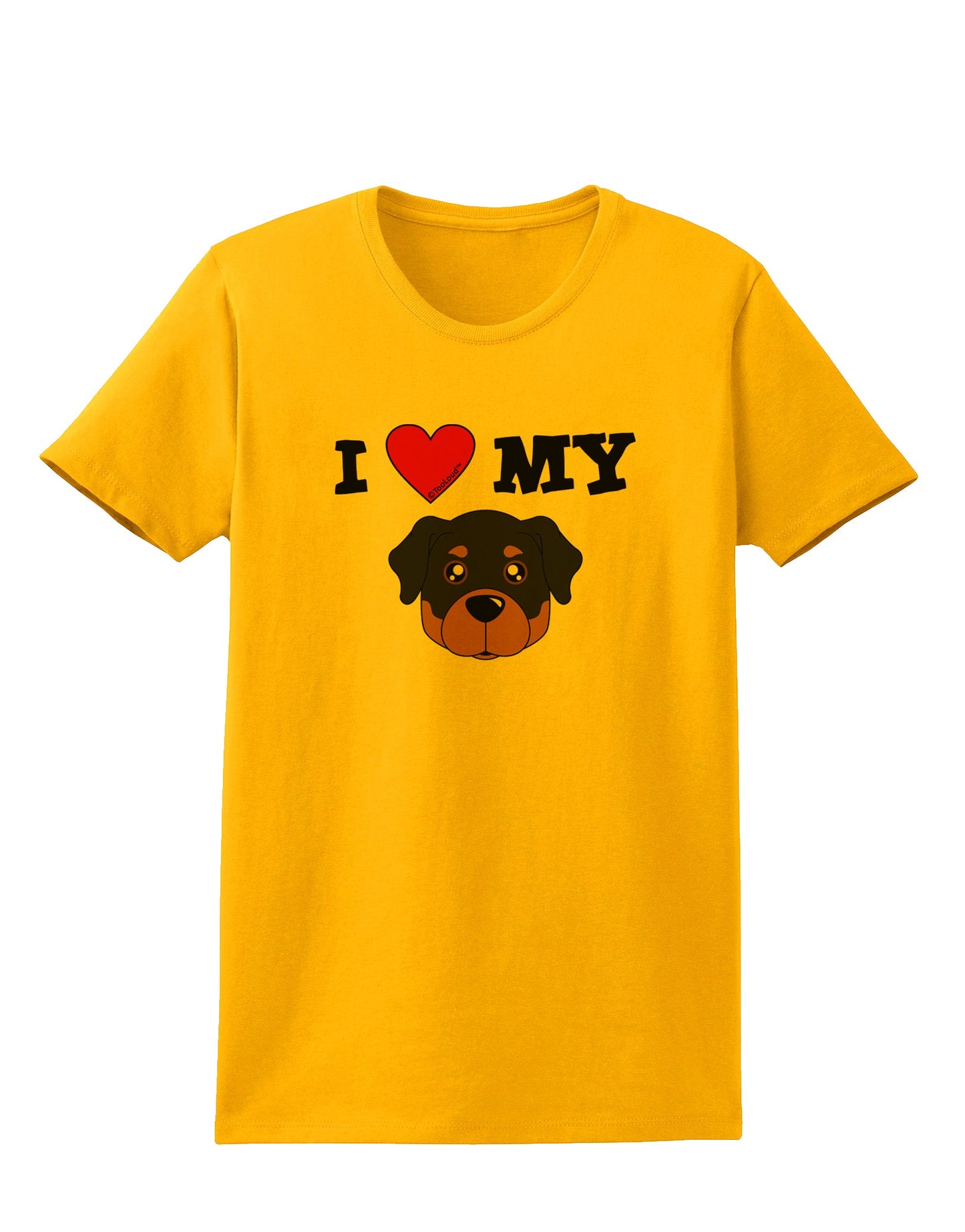 I Heart My - Cute Rottweiler Dog Womens T-Shirt by TooLoud-Womens T-Shirt-TooLoud-Gold-X-Small-Davson Sales