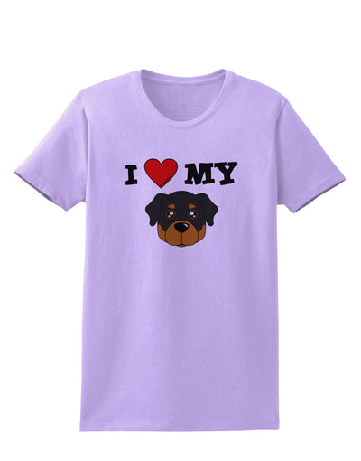 I Heart My - Cute Rottweiler Dog Womens T-Shirt by TooLoud-Womens T-Shirt-TooLoud-Lavender-X-Small-Davson Sales