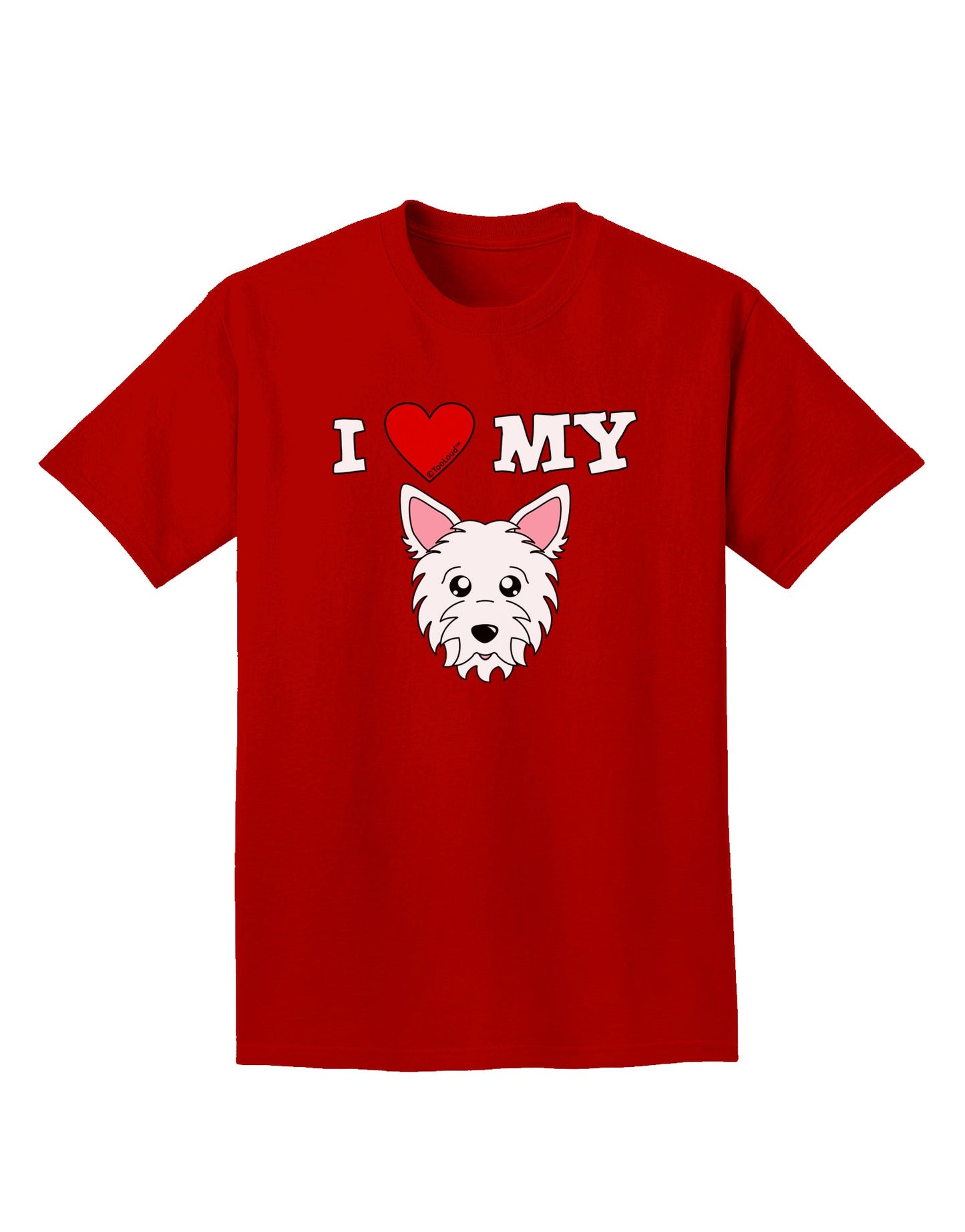I Heart My - Cute Westie Dog Adult Dark T-Shirt by TooLoud-Mens T-Shirt-TooLoud-Red-Small-Davson Sales