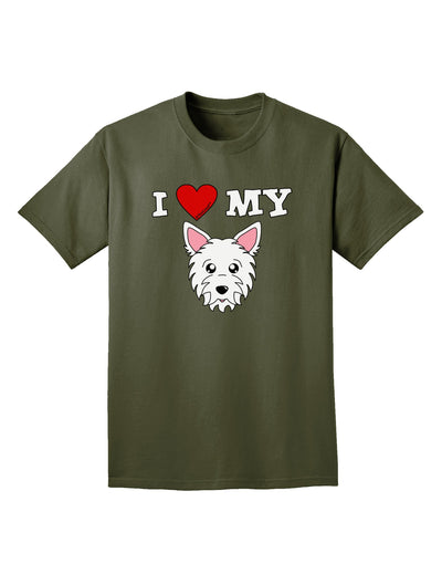 I Heart My - Cute Westie Dog Adult Dark T-Shirt by TooLoud-Mens T-Shirt-TooLoud-Military-Green-Small-Davson Sales