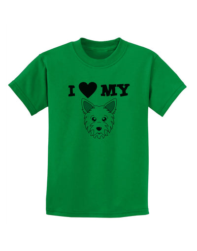 I Heart My - Cute Westie Dog Childrens T-Shirt by TooLoud-Childrens T-Shirt-TooLoud-Kelly-Green-X-Small-Davson Sales