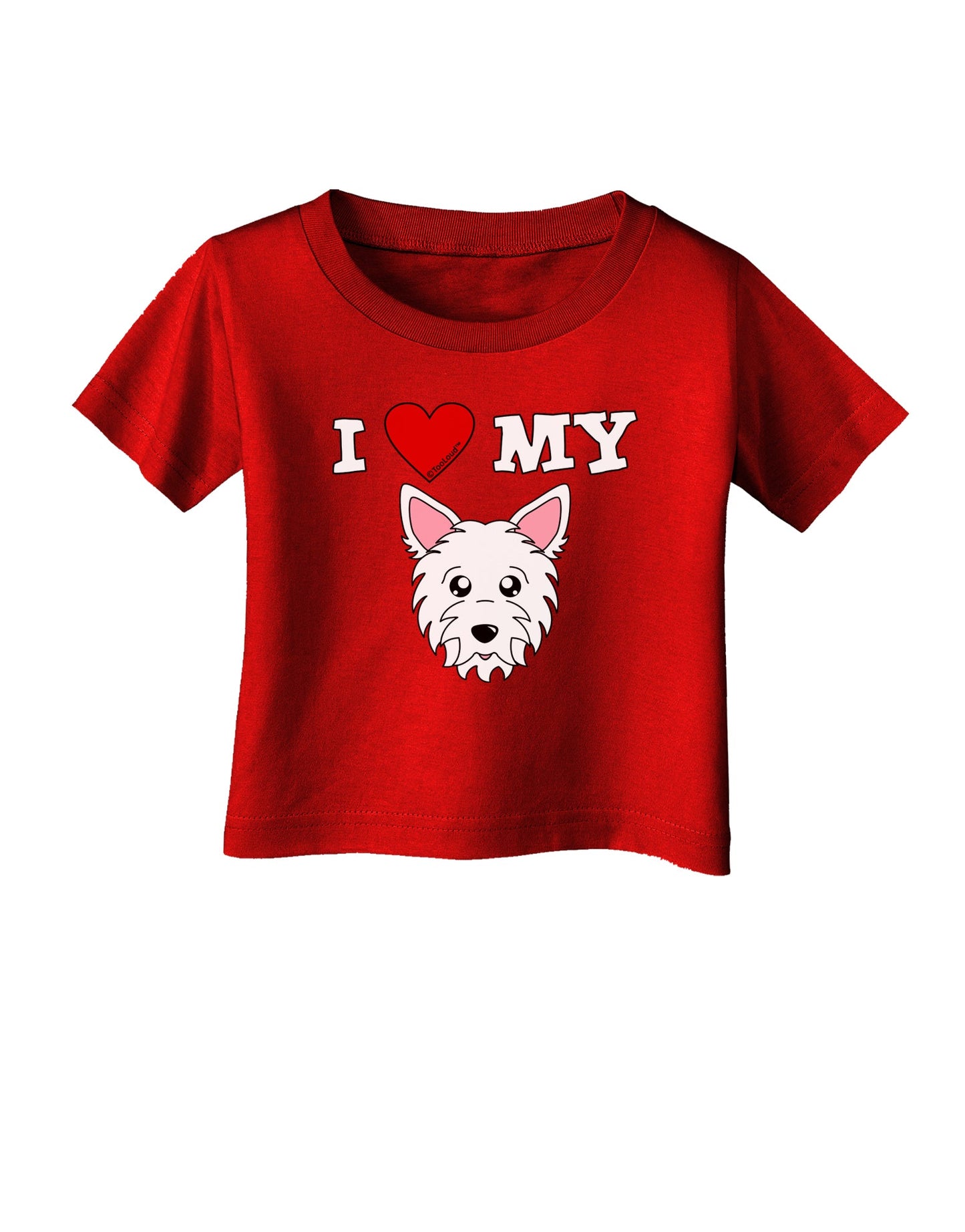 I Heart My - Cute Westie Dog Infant T-Shirt Dark by TooLoud-Infant T-Shirt-TooLoud-Red-06-Months-Davson Sales