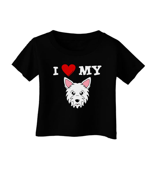 I Heart My - Cute Westie Dog Infant T-Shirt Dark by TooLoud-Infant T-Shirt-TooLoud-Black-06-Months-Davson Sales