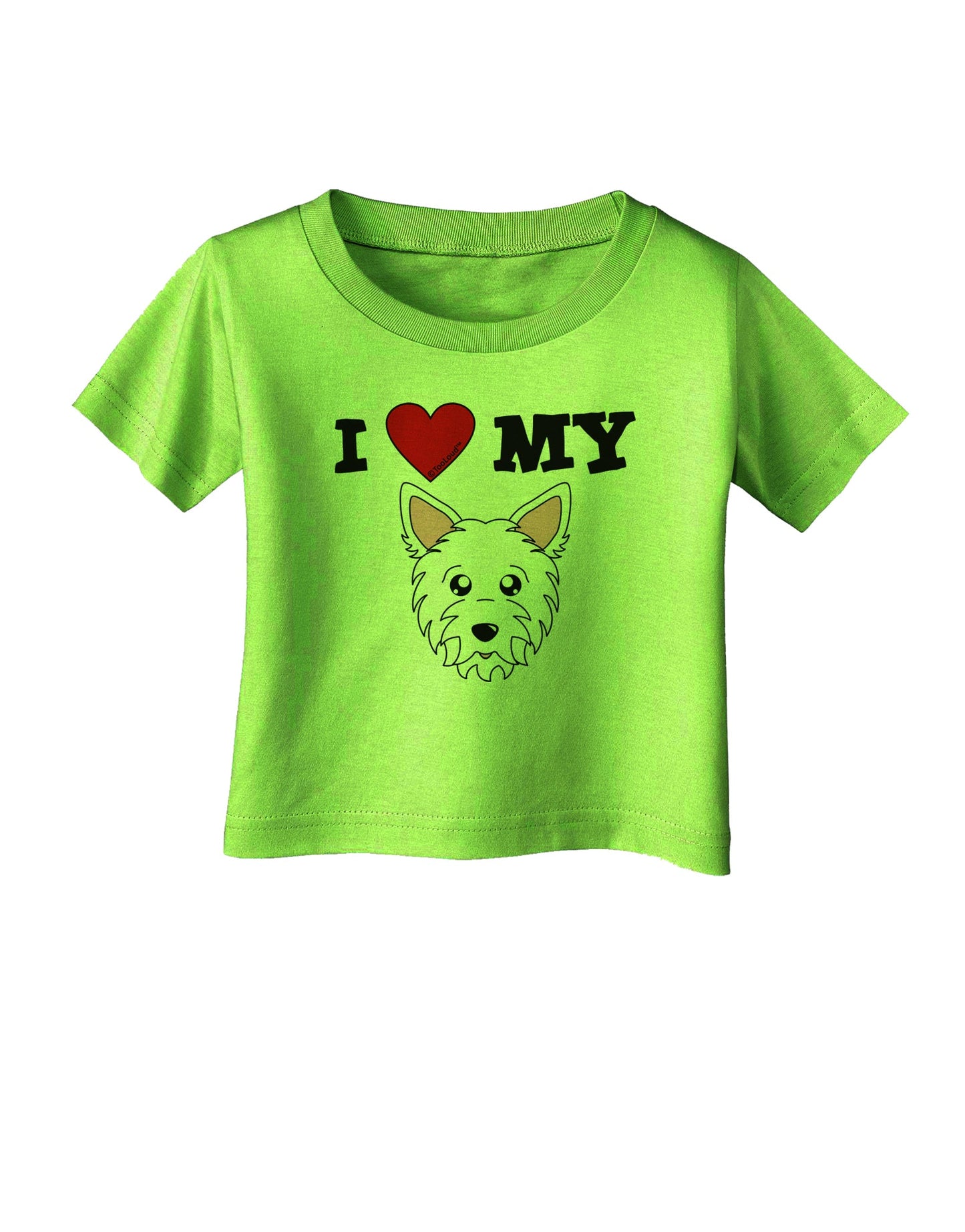 I Heart My - Cute Westie Dog Infant T-Shirt by TooLoud-Infant T-Shirt-TooLoud-Lime-Green-06-Months-Davson Sales