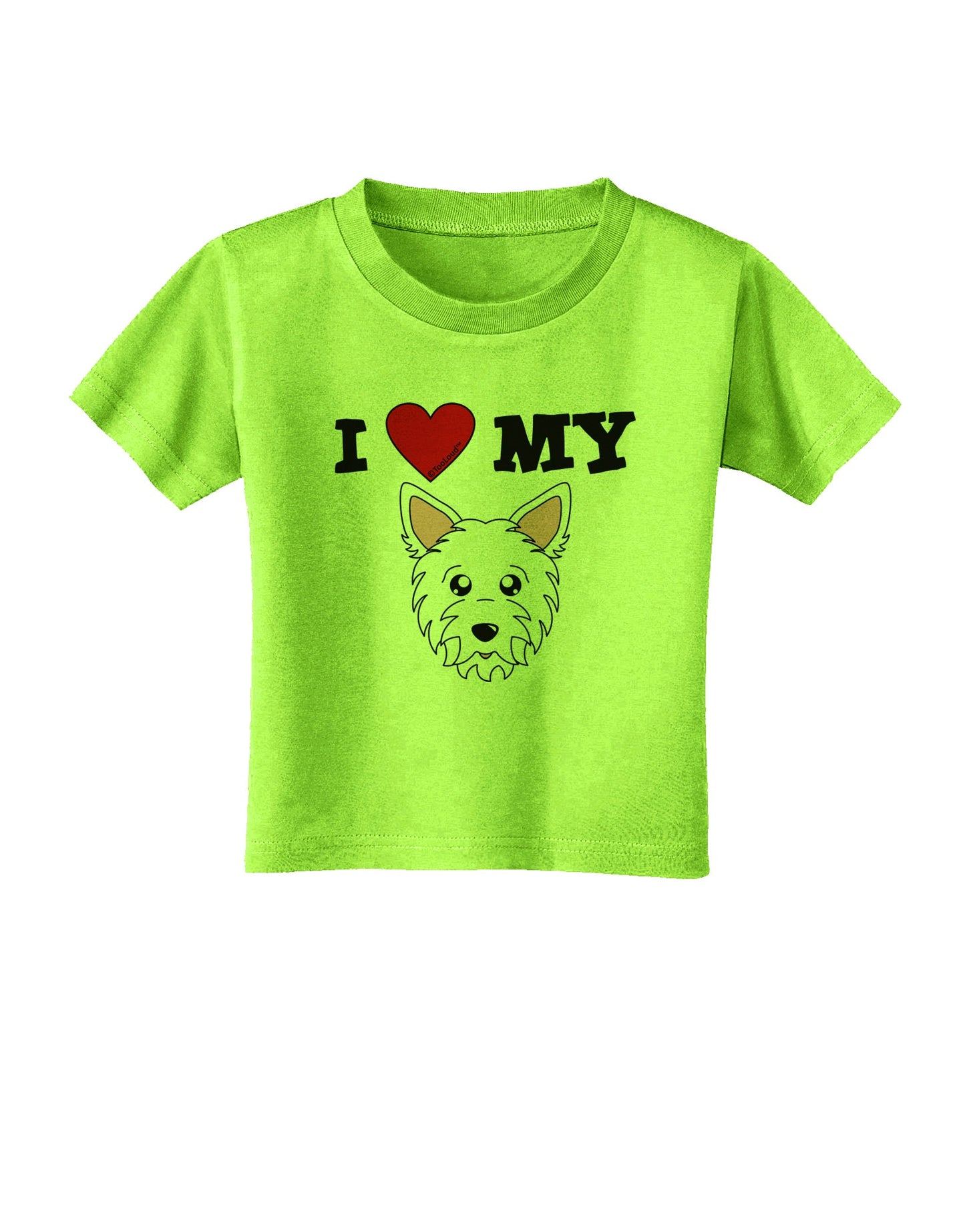 I Heart My - Cute Westie Dog Toddler T-Shirt by TooLoud-Toddler T-Shirt-TooLoud-Lime-Green-2T-Davson Sales