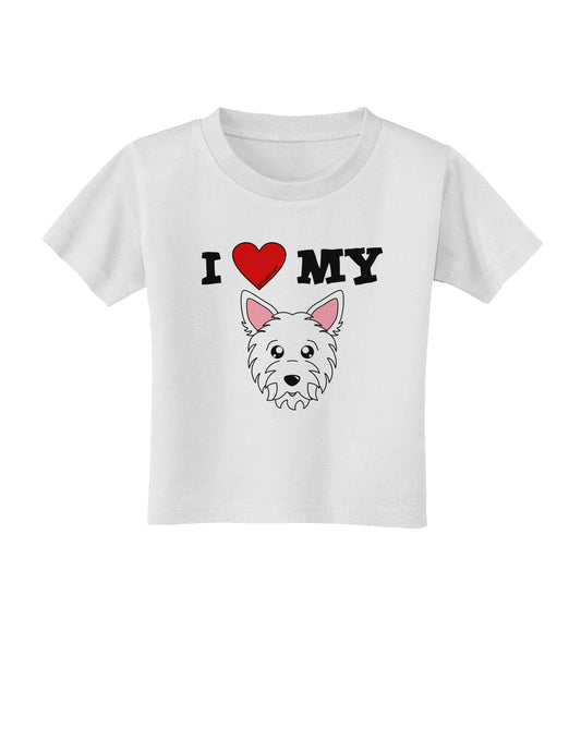 I Heart My - Cute Westie Dog Toddler T-Shirt by TooLoud-Toddler T-Shirt-TooLoud-White-2T-Davson Sales