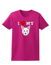 I Heart My - Cute Westie Dog Womens Dark T-Shirt by TooLoud-Womens T-Shirt-TooLoud-Hot-Pink-Small-Davson Sales