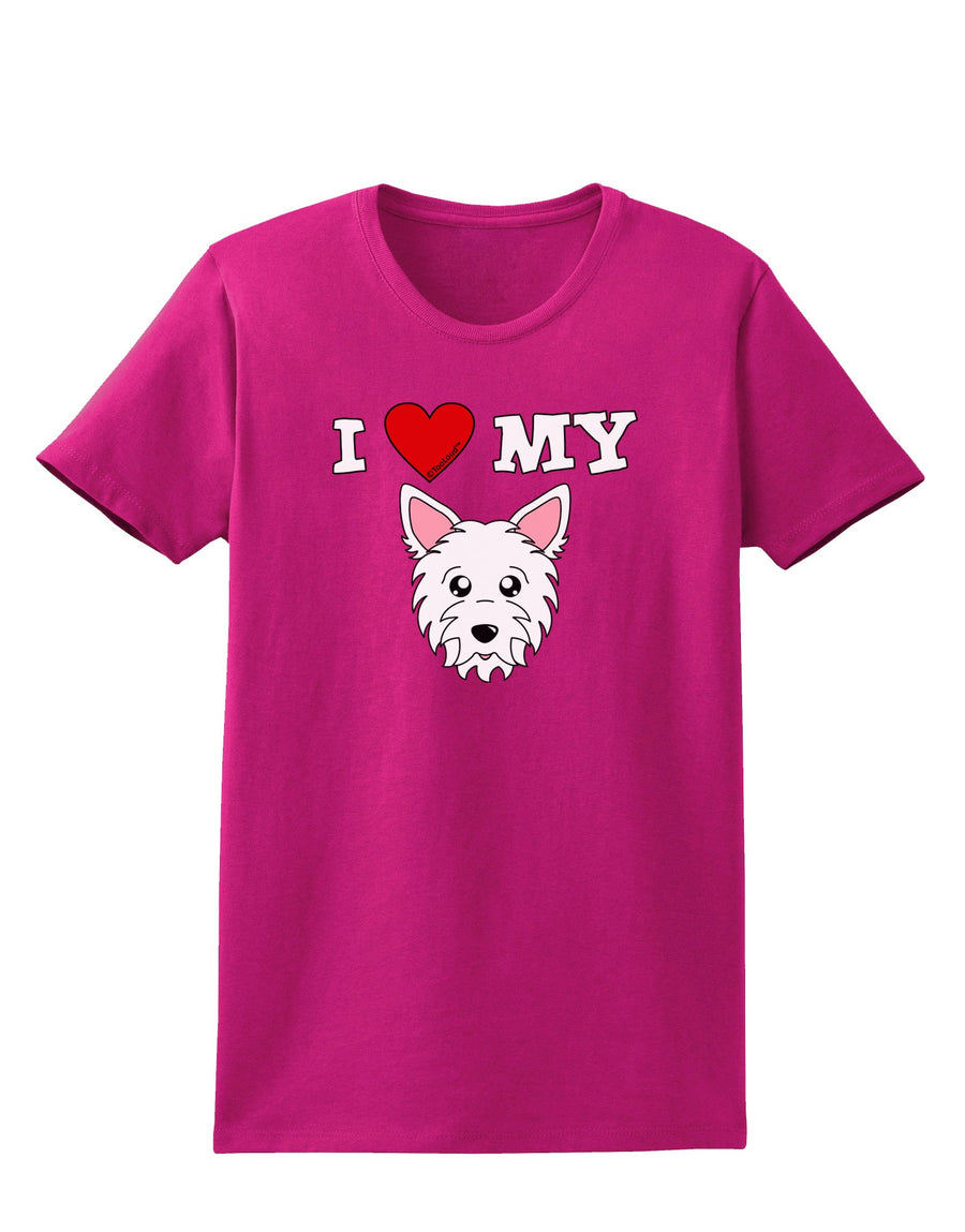 I Heart My - Cute Westie Dog Womens Dark T-Shirt by TooLoud-Womens T-Shirt-TooLoud-Black-X-Small-Davson Sales