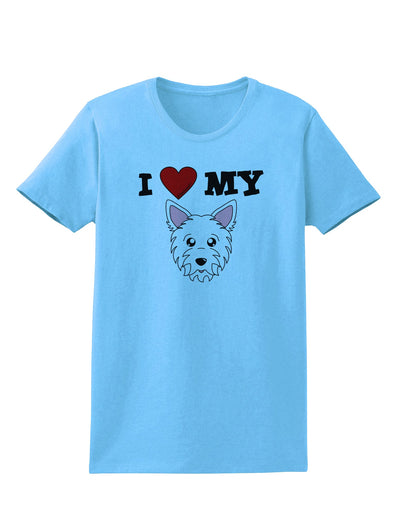 I Heart My - Cute Westie Dog Womens T-Shirt by TooLoud-Womens T-Shirt-TooLoud-Aquatic-Blue-X-Small-Davson Sales