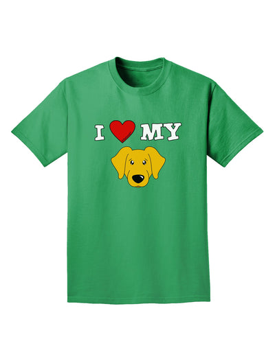 I Heart My - Cute Yellow Labrador Retriever Dog Adult Dark T-Shirt by TooLoud-Mens T-Shirt-TooLoud-Kelly-Green-Small-Davson Sales