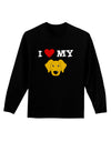 I Heart My - Cute Yellow Labrador Retriever Dog Adult Long Sleeve Dark T-Shirt by TooLoud-TooLoud-Black-Small-Davson Sales