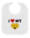 I Heart My - Cute Yellow Labrador Retriever Dog Baby Bib by TooLoud