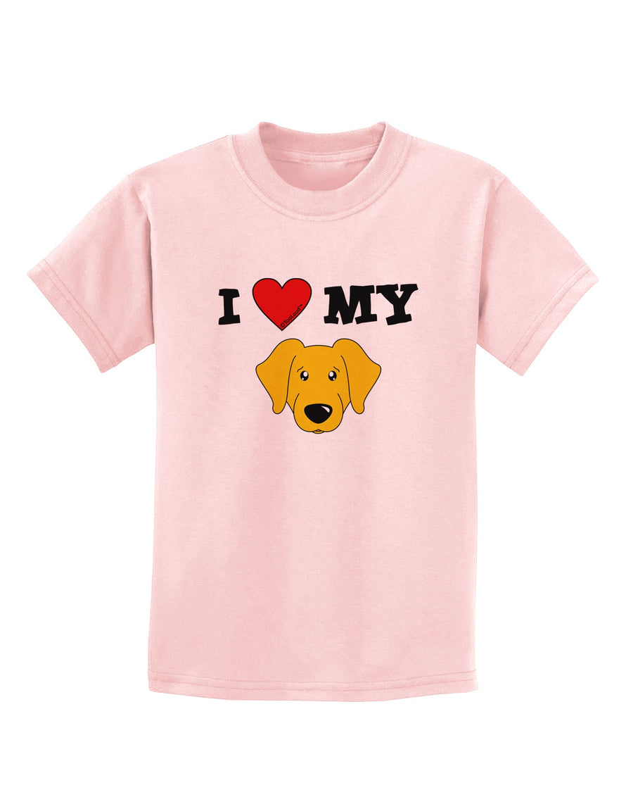 I Heart My - Cute Yellow Labrador Retriever Dog Childrens T-Shirt by TooLoud-Childrens T-Shirt-TooLoud-White-X-Small-Davson Sales