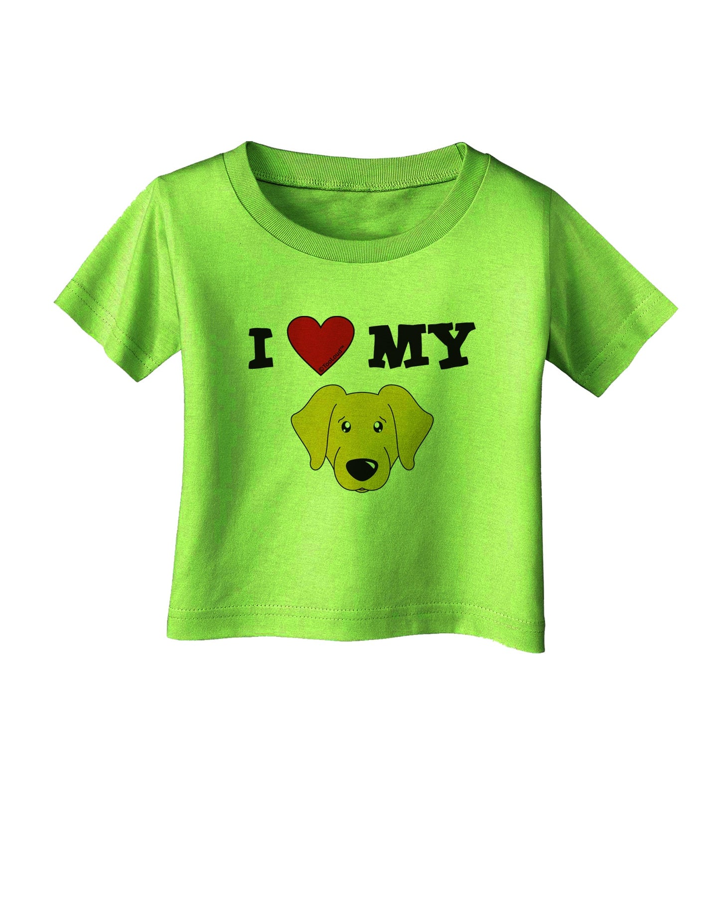 I Heart My - Cute Yellow Labrador Retriever Dog Infant T-Shirt by TooLoud-Infant T-Shirt-TooLoud-Lime-Green-06-Months-Davson Sales