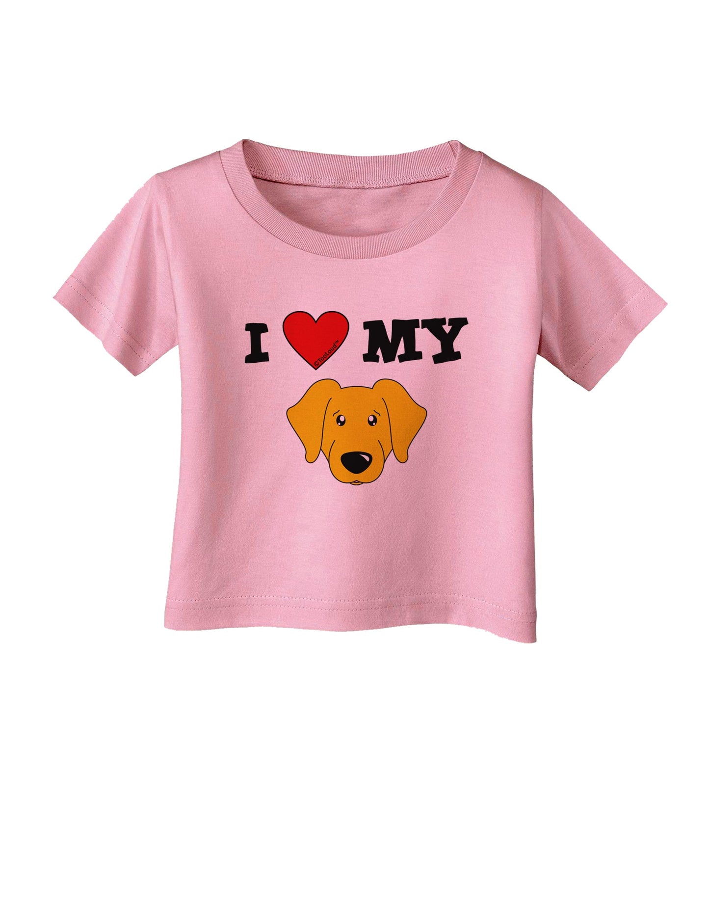 I Heart My - Cute Yellow Labrador Retriever Dog Infant T-Shirt by TooLoud-Infant T-Shirt-TooLoud-Candy-Pink-06-Months-Davson Sales