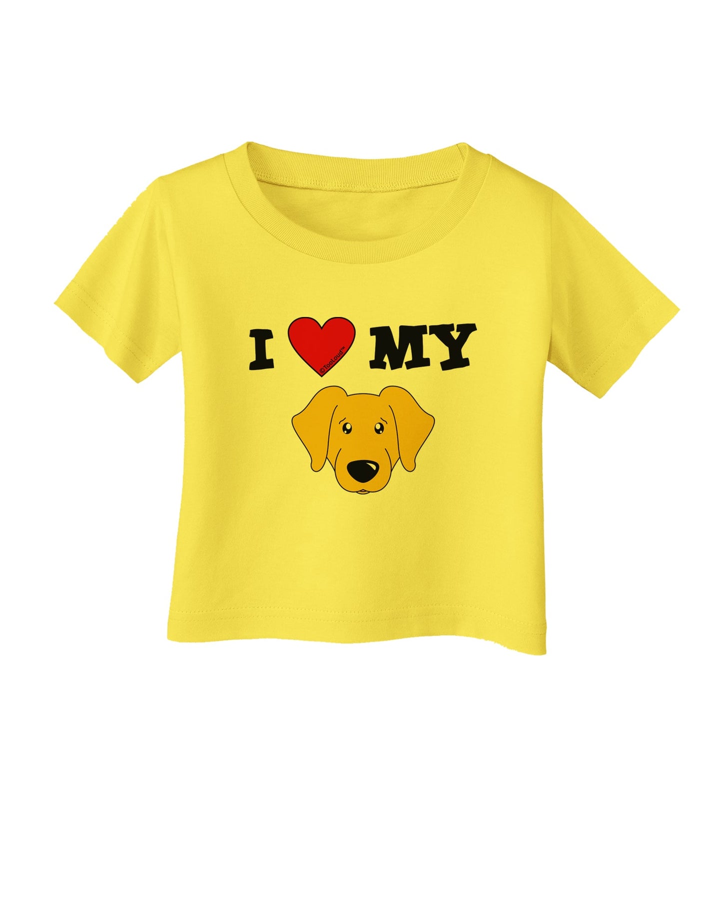 I Heart My - Cute Yellow Labrador Retriever Dog Infant T-Shirt by TooLoud-Infant T-Shirt-TooLoud-Yellow-06-Months-Davson Sales