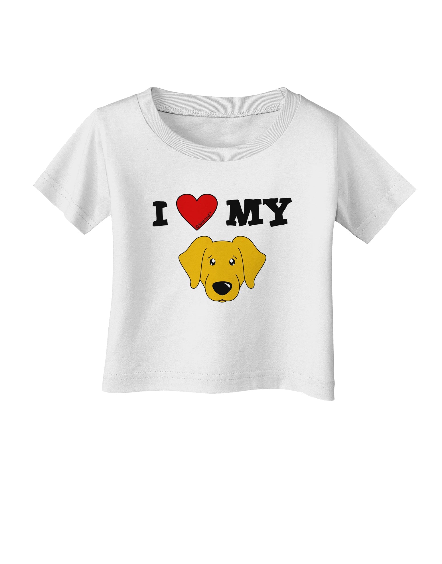 I Heart My - Cute Yellow Labrador Retriever Dog Infant T-Shirt by TooLoud-Infant T-Shirt-TooLoud-White-06-Months-Davson Sales