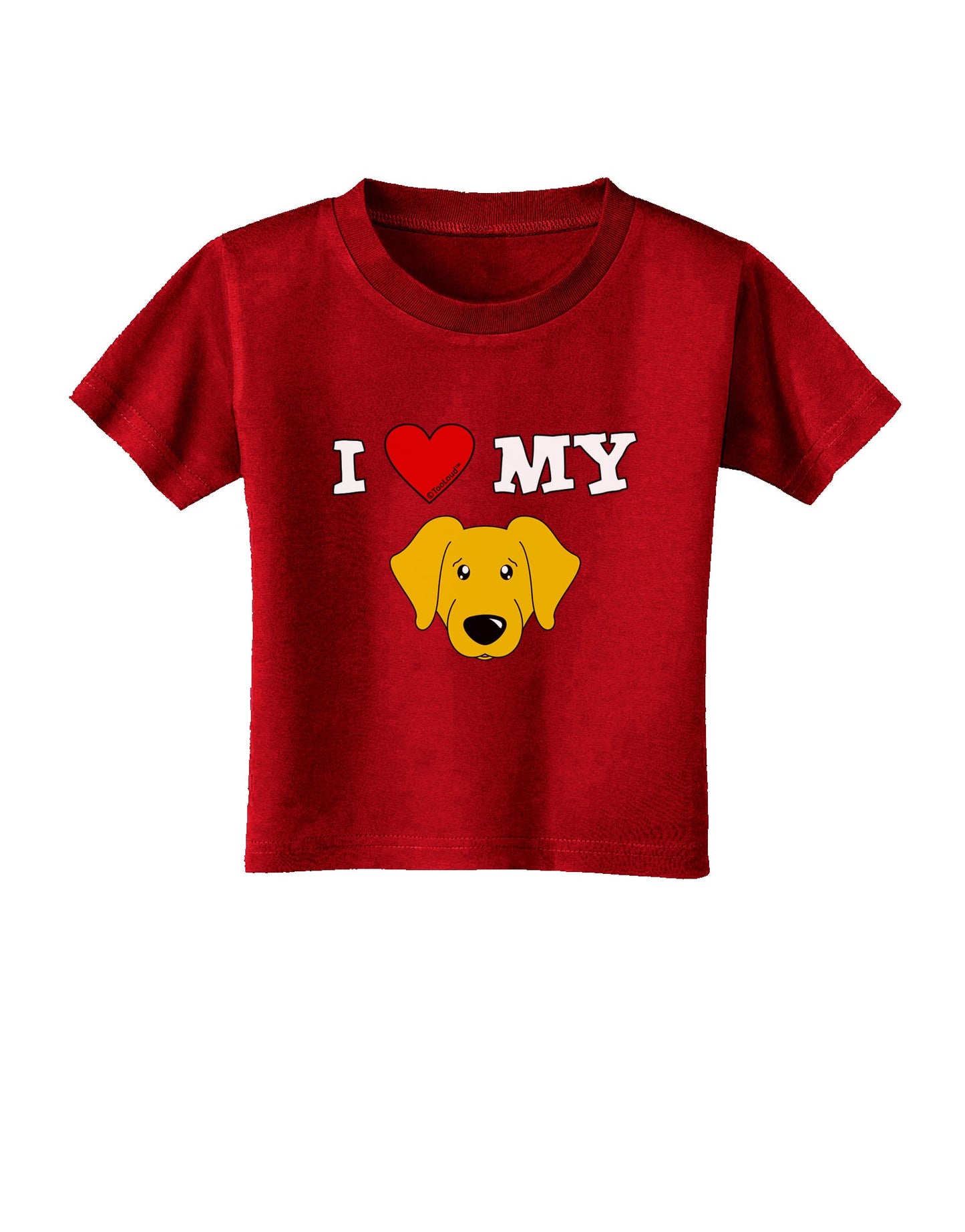 I Heart My - Cute Yellow Labrador Retriever Dog Toddler T-Shirt Dark by TooLoud-Toddler T-Shirt-TooLoud-Red-2T-Davson Sales