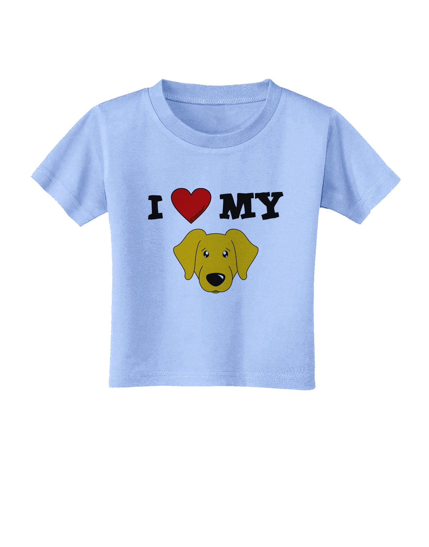 I Heart My - Cute Yellow Labrador Retriever Dog Toddler T-Shirt by TooLoud-Toddler T-Shirt-TooLoud-Aquatic-Blue-2T-Davson Sales