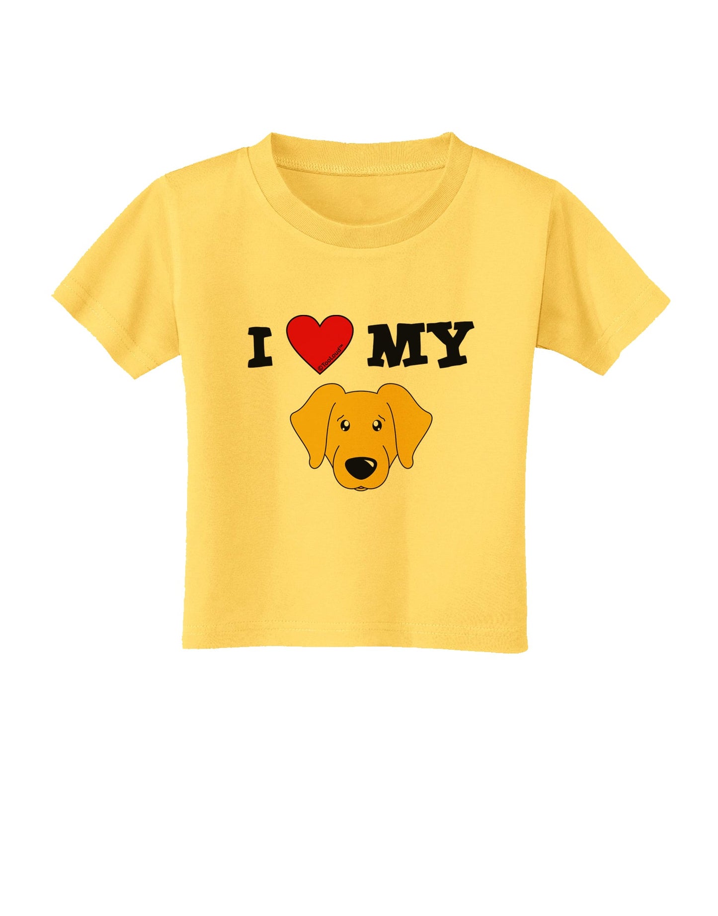 I Heart My - Cute Yellow Labrador Retriever Dog Toddler T-Shirt by TooLoud-Toddler T-Shirt-TooLoud-Yellow-2T-Davson Sales