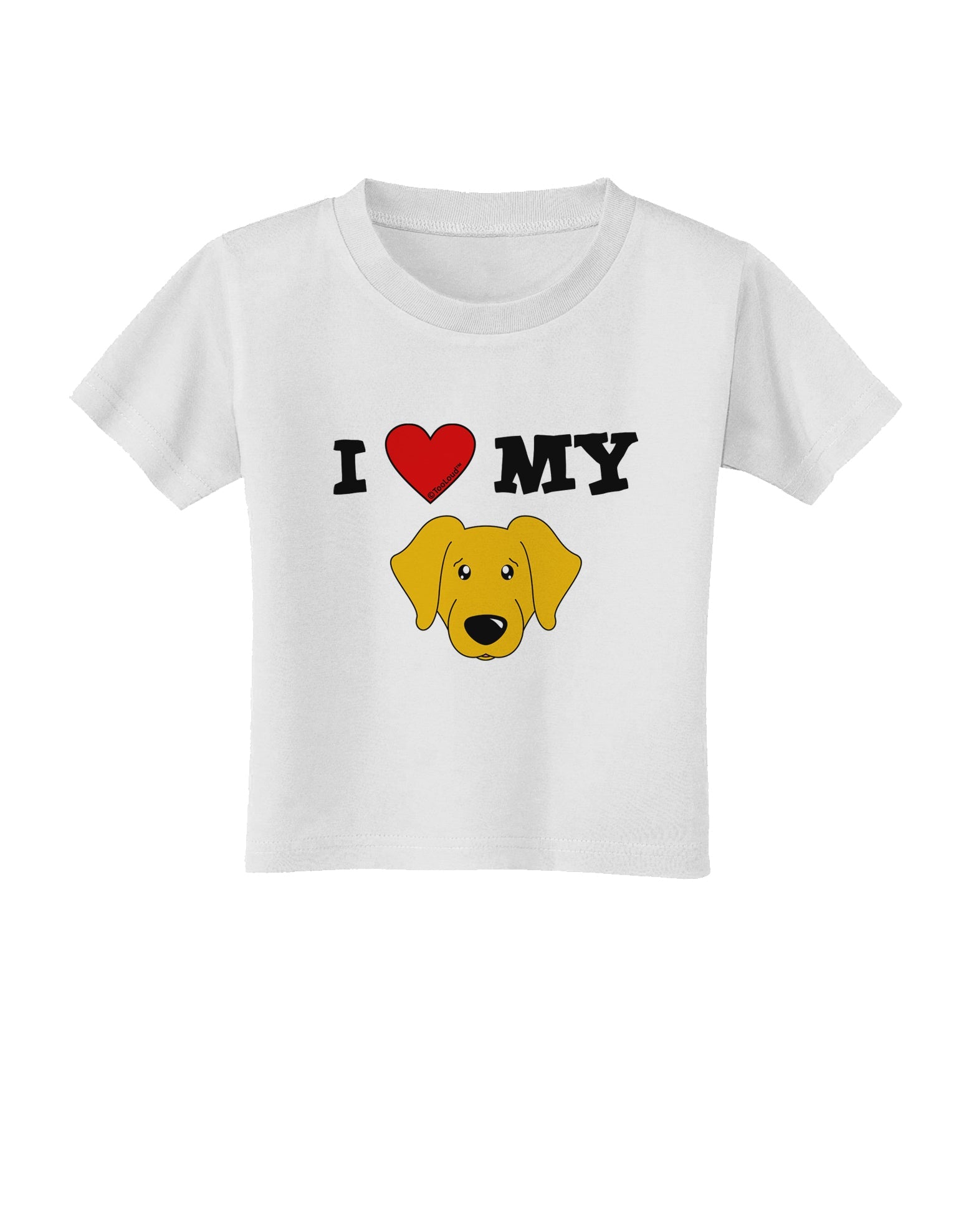 I Heart My - Cute Yellow Labrador Retriever Dog Toddler T-Shirt by TooLoud-Toddler T-Shirt-TooLoud-White-2T-Davson Sales