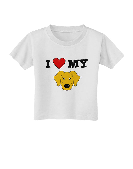 I Heart My - Cute Yellow Labrador Retriever Dog Toddler T-Shirt by TooLoud-Toddler T-Shirt-TooLoud-White-2T-Davson Sales