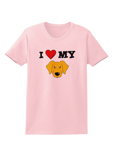 I Heart My - Cute Yellow Labrador Retriever Dog Womens T-Shirt by TooLoud-Womens T-Shirt-TooLoud-PalePink-X-Small-Davson Sales