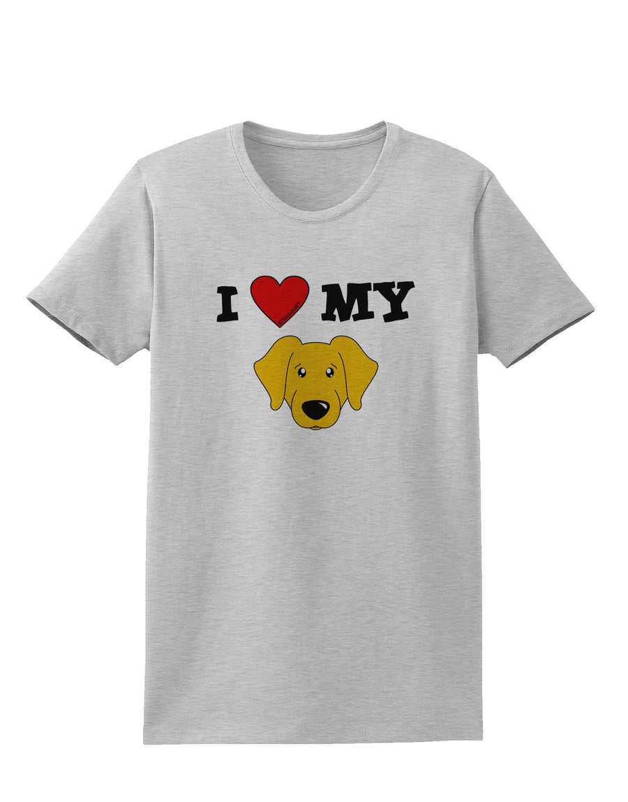 I Heart My - Cute Yellow Labrador Retriever Dog Womens T-Shirt by TooLoud-Womens T-Shirt-TooLoud-White-X-Small-Davson Sales